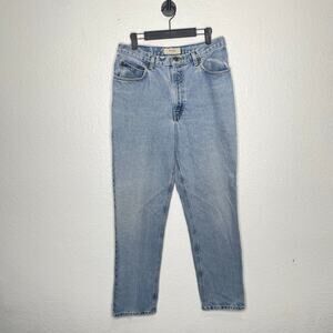 Jones Sport Womens Jeans Size 12 Vintage Light Wash Denim Blue Straight Leg